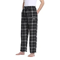 Las Vegas Raiders Black Concepts Sport Ultimate Flannel Sleep Pajama Lounge Pants