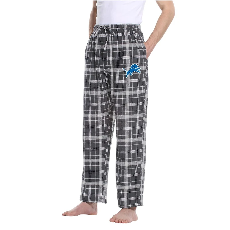 Detroit Lions Grey Concepts Sport Ultimate Flannel Sleep Pajama Lounge Pants