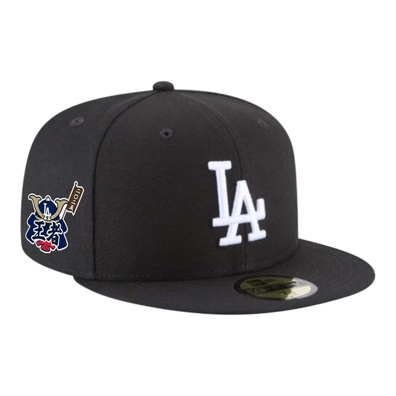 Los Angeles Dodgers World Series Champs Samurai Patch Grey UV New Era 59FIFTY Fitted Hat