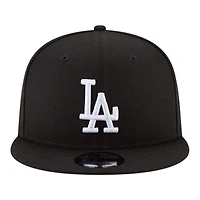 Los Angeles Dodgers Black and White Back-to-Back Champs Baseball Diamond Patch New Era 9FIFTY Snapback Hat