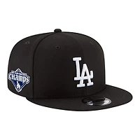 Los Angeles Dodgers Black and White Back-to-Back Champs Baseball Diamond Patch New Era 9FIFTY Snapback Hat