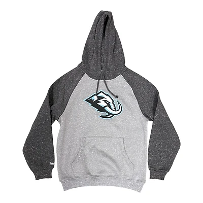 Utah Mammoth Grey Primary Logo Mitchell & Ness Fleece Hoodie