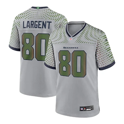 Seattle Seahawks Steve Largent Wolf Gray 2025 Rivalries Collection Black Nike Game Jersey