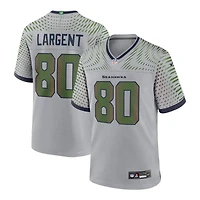 Seattle Seahawks Steve Largent Wolf Gray 2025 Rivalries Collection Black Nike Game Jersey