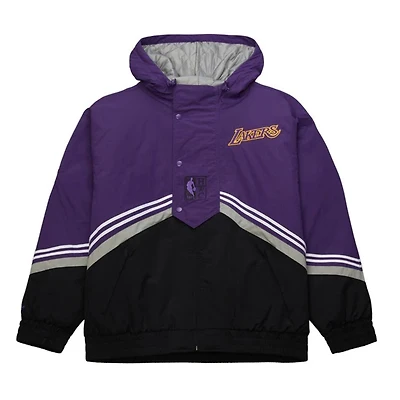 Los Angeles Lakers Black Throw It Back Full-Zip Vintage Logo Mitchell & Ness Windbreaker Jacket
