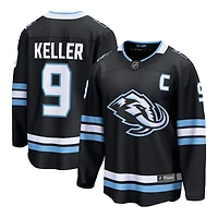 Utah Mammoth Clayton Keller Black Fanatics Home Breakaway Player Jersey