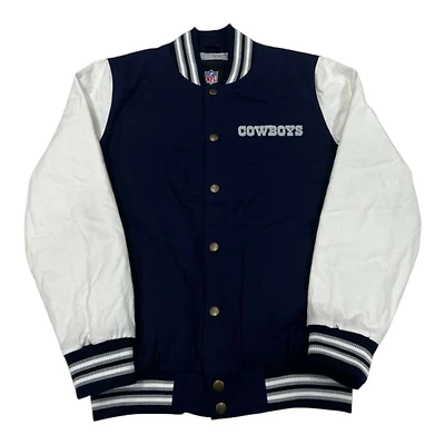 Dallas Cowboys Navy Varsity Jacket GIII Genuine NFL Full-Snap