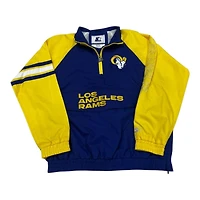 Los Angeles Rams Royal and Yellow Quarter Zip Windbreaker Starter Jacket