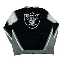 Las Vegas Raiders Black and Gray Full Zip Starter Track Jacket