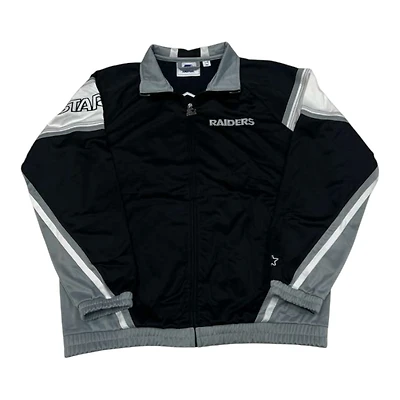 Las Vegas Raiders Black and Gray Full Zip Starter Track Jacket
