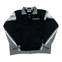 Las Vegas Raiders Black and Gray Full Zip Starter Track Jacket