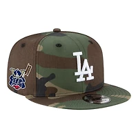 Los Angeles Dodgers Woodland Camo World Series Champs Samurai Patch New Era 9FIFTY Snapback Hat