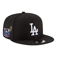 Los Angeles Dodgers Black & White World Series Champs Samurai Patch New Era 9FIFTY Snapback Hat