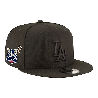 Los Angeles Dodgers Black on Black World Series Champs Samurai Patch New Era 9FIFTY Snapback Hat