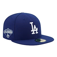 Youth Los Angeles Dodgers Royal Blue Back-to-Back World Series Champs Diamond Patch New Era 59FIFTY Fitted Hat