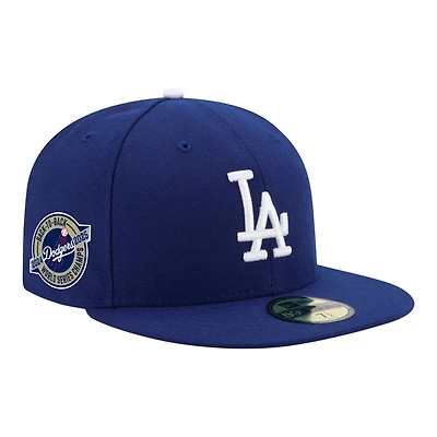 Youth Los Angeles Dodgers Royal Blue Back-to-Back World Series Champs Circle Patch New Era 59FIFTY Fitted Hat