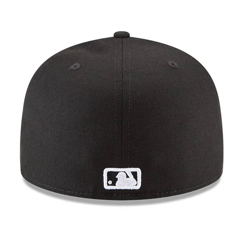 Los Angeles Dodgers Black & White Back-to-Back World Series Champs Diamond Patch Grey UV New Era 59FIFTY Fitted Hat