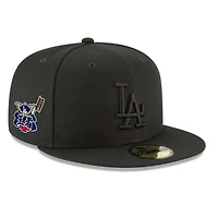 Los Angeles Dodgers Black on World Series Champs Samurai Patch Grey UV New Era 59FIFTY Fitted Hat