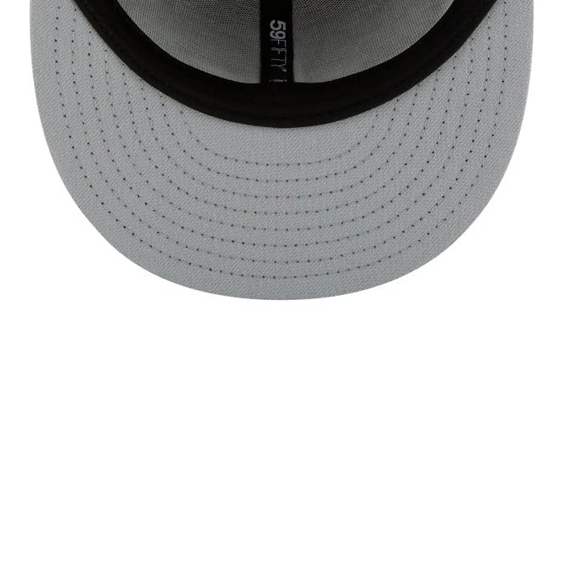 Los Angeles Dodgers Black & White Outline Back-to-Back World Series Champs Diamond Patch Grey UV New Era 59FIFTY Fitted Hat