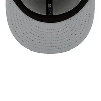 Los Angeles Dodgers Black & White Outline Back-to-Back World Series Champs Diamond Patch Grey UV New Era 59FIFTY Fitted Hat