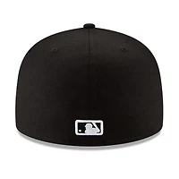 Los Angeles Dodgers Black & White Outline Back-to-Back World Series Champs Diamond Patch Grey UV New Era 59FIFTY Fitted Hat