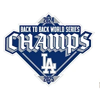 Los Angeles Dodgers Black & White Outline Back-to-Back World Series Champs Diamond Patch Grey UV New Era 59FIFTY Fitted Hat