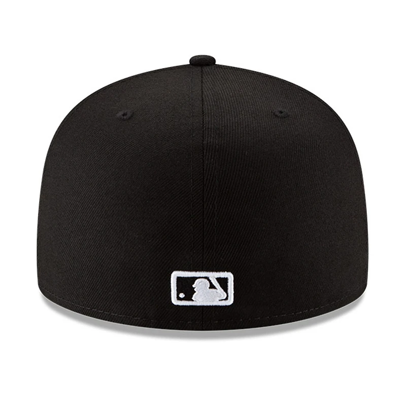 Los Angeles Dodgers Black & White Outline Back-to-Back World Series Champs Circle Patch Grey UV New Era 59FIFTY Fitted Hat