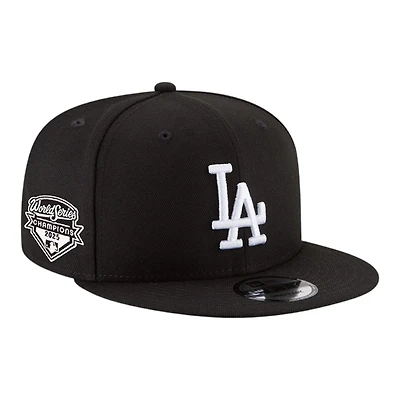 Los Angeles Dodgers Black and White 2025 World Series Champions Grey UV New Era 9FIFTY Snapback Hat