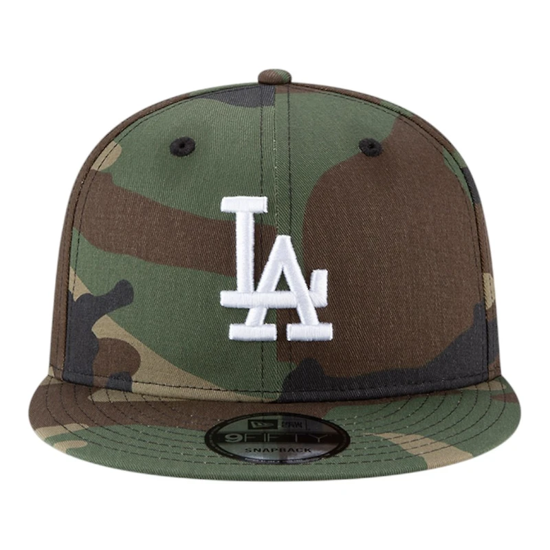 Los Angeles Dodgers Woodland Camo Back-to-Back Champs Circle Patch Grey UV New Era 9FIFTY Snapback Hat