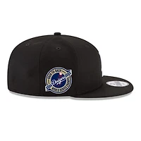 Los Angeles Dodgers Black and White Back-to-Back Champs Circle Patch Grey UV New Era 9FIFTY Snapback Hat