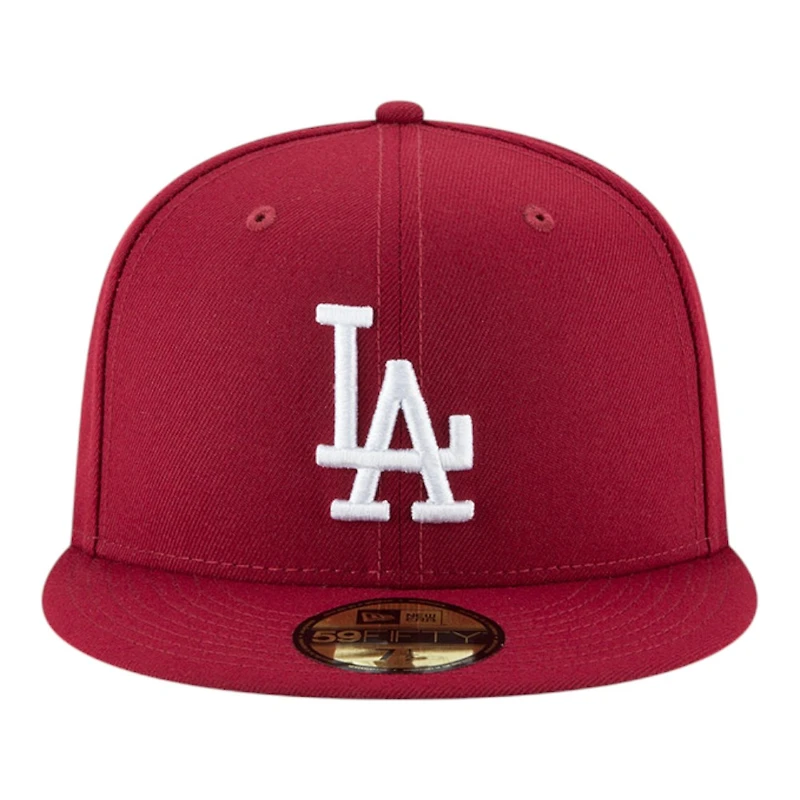 Los Angeles Dodgers Cardinal Red Back-to-Back World Series Champs Circle Patch Grey UV New Era 59FIFTY Fitted Hat