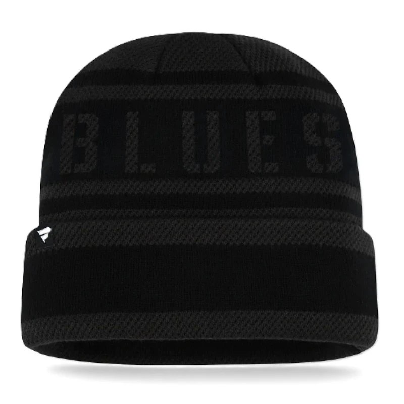 St. Louis Blues Black Phantom Recon Fanatics Cuffed Knit Beanie Hat