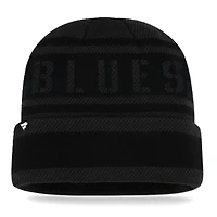 St. Louis Blues Black Phantom Recon Fanatics Cuffed Knit Beanie Hat