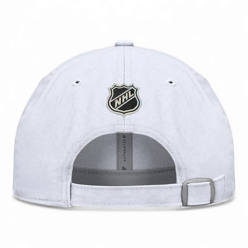 St. Louis Blues WHite Authentic Pro Hockey Fights Cancer Fanatics Adjustable Hat
