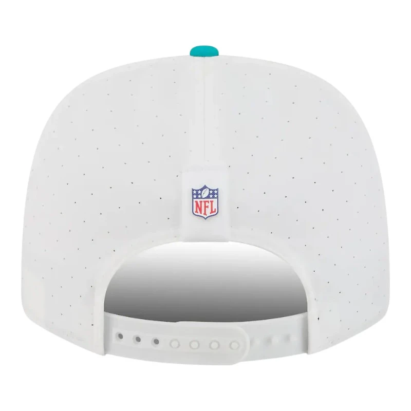 Miami Dolphins White and Aqua 2025 Training Camp New Era 9SEVENTY Stretch Snapback Hat