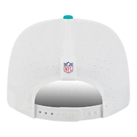Miami Dolphins White and Aqua 2025 Training Camp New Era 9SEVENTY Stretch Snapback Hat