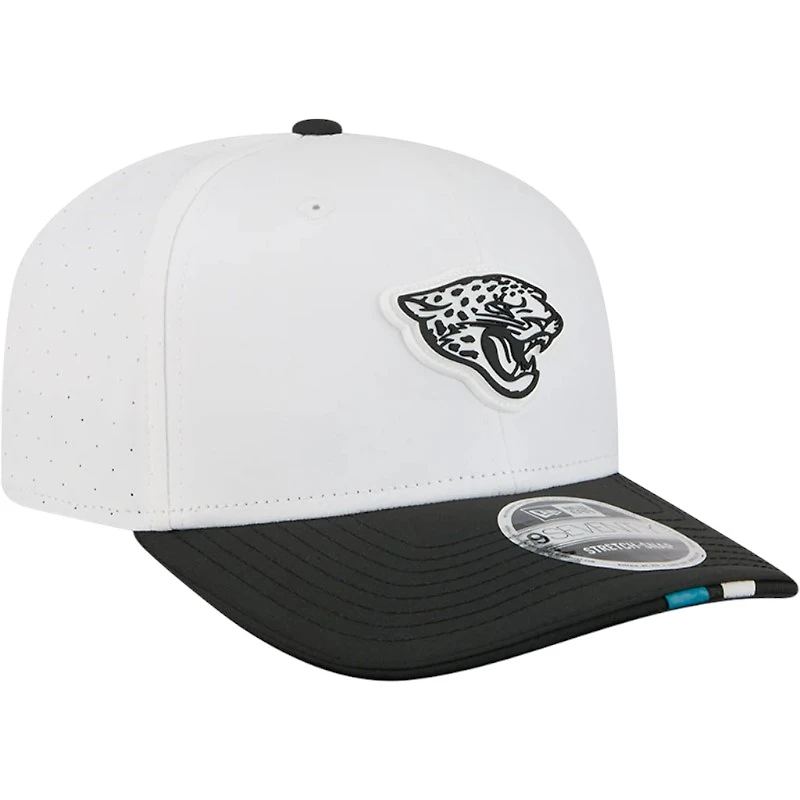 Jacksonville Jaguars White and Black 2025 Training Camp New Era 9SEVENTY Stretch Snapback Hat