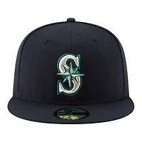 Seattle Mariners Navy 50 Seasons Patch New Era 59FIFTY Fitted Hat