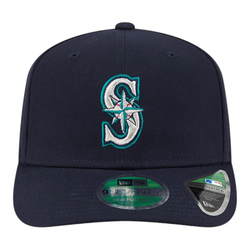 Seattle Mariners Navy 50 Seasons Patch New Era 9SEVENTY Stretch-Snap Adjustable Hat