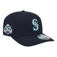 Seattle Mariners Navy 50 Seasons Patch New Era 9SEVENTY Stretch-Snap Adjustable Hat