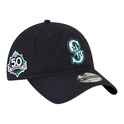 Seattle Mariners Navy 50 Seasons Patch New Era 9TWENTY Adjustable Hat
