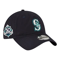 Seattle Mariners Navy 50 Seasons Patch New Era 9TWENTY Adjustable Hat