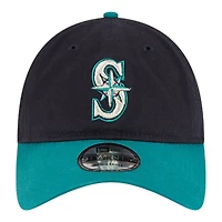 Seattle Mariners Navy and Teal 50 Seasons Patch New Era 9TWENTY Adjustable Hat