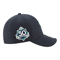 Seattle Mariners Navy 50 Seasons Patch New Era 39THIRTY Flex Fit Stretch Hat