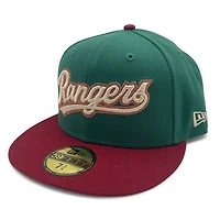 Texas Rangers Emerald and Brick Red Final Season Patch Gray UV New Era 59FIFTY Fitted Hat