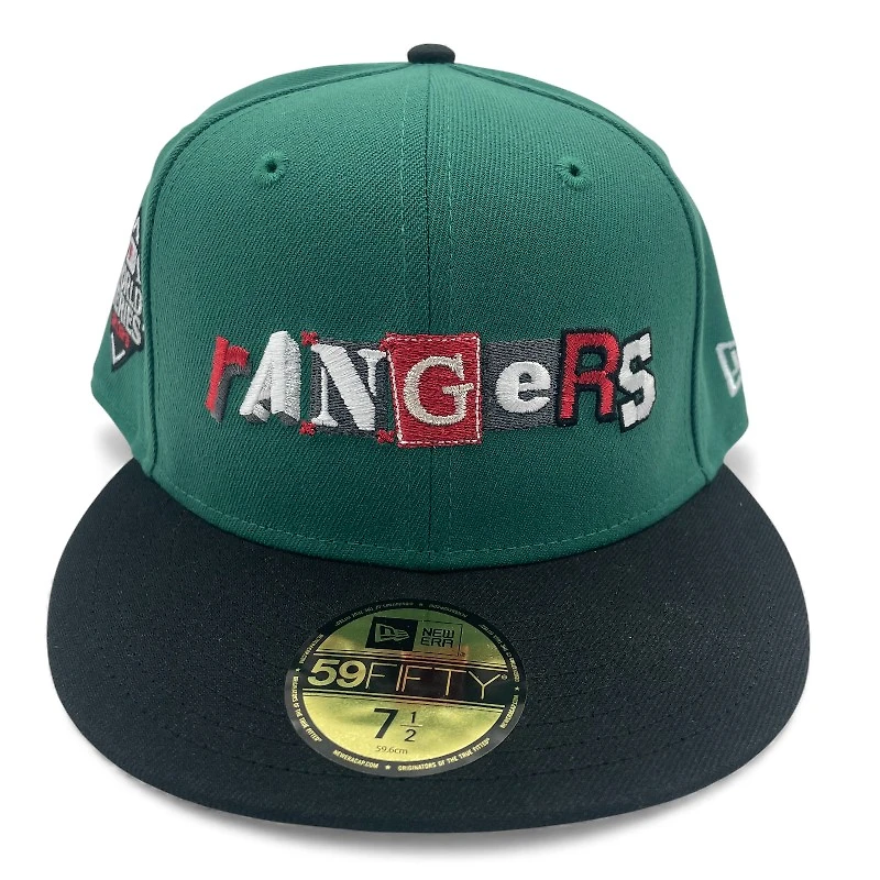 Texas Rangers Emerald and Black 2024 All Star Game Patch Pink UV New Era 59FIFTY Fitted Hat