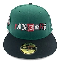 Texas Rangers Emerald and Black 2024 All Star Game Patch Pink UV New Era 59FIFTY Fitted Hat