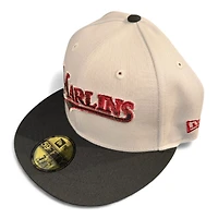 Florida Marlins Stone and Black 2003 World Series Patch Red UV New Era 59FIFTY Fitted Hat