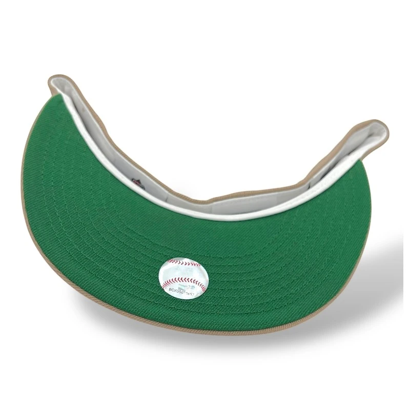 Spokane Indians Camel Northwest League Patch Green UV New Era 59FIFTY Fitted Hat