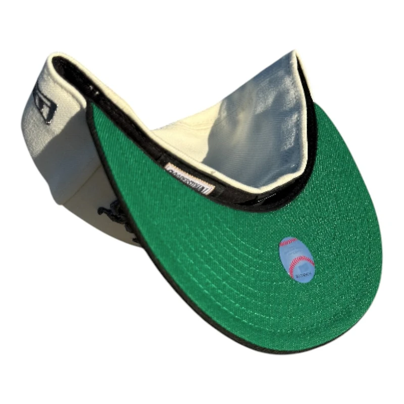 Los Angeles Dodgers Chrome and Black Old English 60th Anniversary Patch Green UV New Era 59FIFTY Fitted Hat